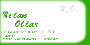 milan ollar business card